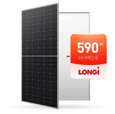 182ммx182мм Клетка Longi Hi-Mo X6 590W 595W 600W 144 Полуклеточный солнечный модуль LR5-72HTH