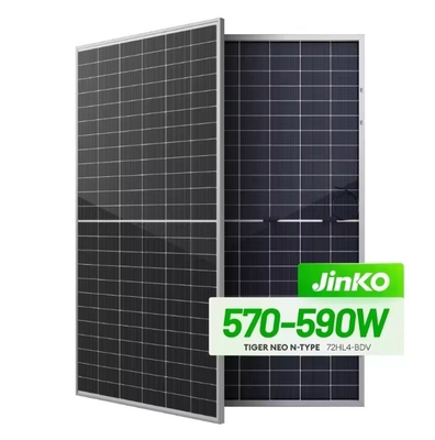 570W-590W Бифациальный двуствольный стеклянный монокристаллический полуклеточный модуль для солнечной энергетической системы