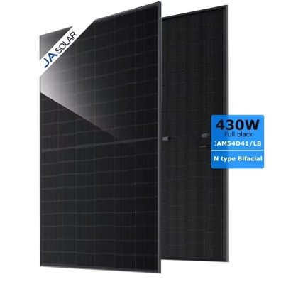 JA Солнечная панель JAM54D41 430W-455W PV Полуэлементный полный черный модуль для солнечной энергетики