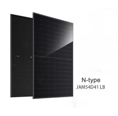 JA Солнечная панель JAM54D41 LB полный черный двойной стеклянный N-тип двусторонний солнечный модуль 450w